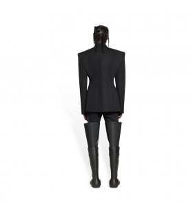 Women's Balenciaga Waisted Jackets Black