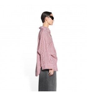 Femei Balenciaga Bb Corp Leagăn Răsucite Topuri Tricou Visiniu