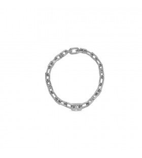 Women's Balenciaga B Chain Thin Necklace Jewelry Silver
