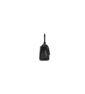 Ženské Balenciaga presýpacích hodín Xs Krokodíla Plastický Mini Bag Black