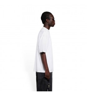 Män Balenciaga Bb Corp Medium Fit T-Tröjor Vit