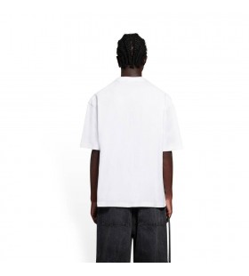 Män Balenciaga Bb Corp Medium Fit T-Tröjor Vit