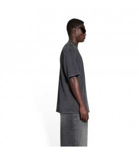 Män Balenciaga Egendom Stor Fit T-Tröjor Svart