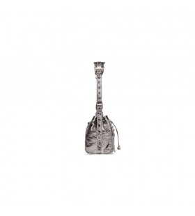 Kvinnors Balenciaga Le Cagole Xs Hink Metalliserade Med Strass Handväska Silver