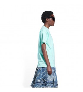 Kvinnors Balenciaga Logo Medium Fit T-Tröjor Grön