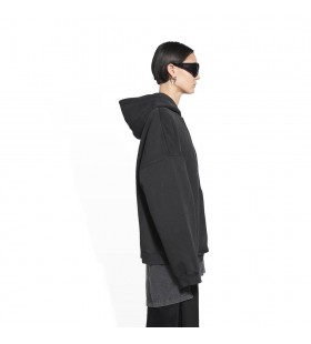 Kvinnors Balenciaga sin Tur Bred Passform Zip-up Hoodie Svart