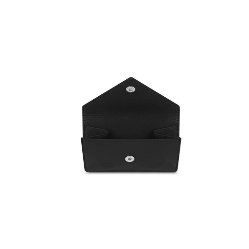 Erkek Balenciaga Kartonpiyer Mini Cüzdan Siyah