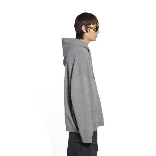 Erkek Balenciaga Sportif B Rahat Kapüşonlu Gri