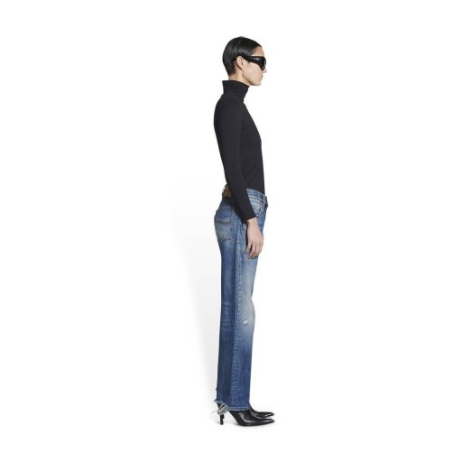 Women's Balenciaga Slim Fit Pants Blue