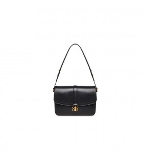 Kadın Balenciaga Bayan Orta Flap Omuz Çantaları Siyah