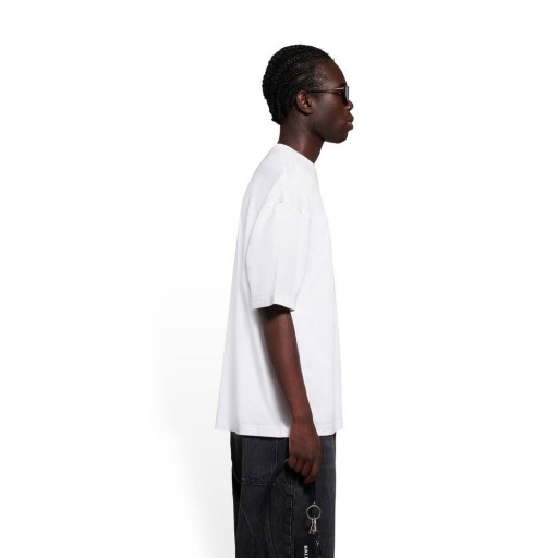 Los hombres de Balenciaga Bb Corp Medio Fit Camisetas Blancas