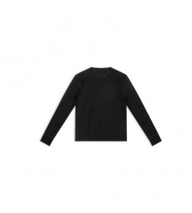 Los hombres de Balenciaga Bb Icono de Estirar el Codo de Manga Larga Camisetas Negras