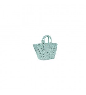 La mujer, Balenciaga Bistro Xs Cesta Con Correa de Bolsos de Menta