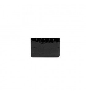 La mujer, Balenciaga en Efectivo Mini Carteras de Cocodrilo en Relieve Negro / Blanco