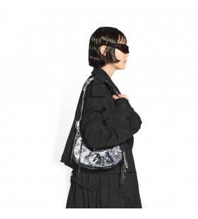 La mujer, Balenciaga Le Cagole Xs Graffiti Bolsas de Hombro Negro