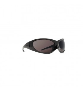 La mujer, Balenciaga Piel Xxl Gato Gafas de sol Negro