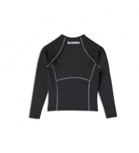 Ženy Balenciaga Dlouhý Rukáv Namontována Topy Černá