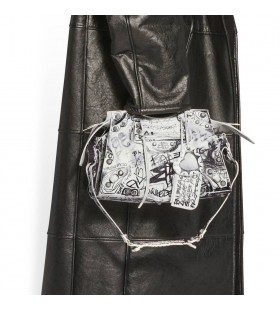 Ženy Balenciaga Neo Cagole Město Graffiti Kabelka Bílá