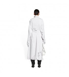 Kvinders Balenciaga Diy Carcoat Fra Jakker Hvid