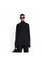 Women's Balenciaga Destroyed Turtleneck Sweater Knitwear Black