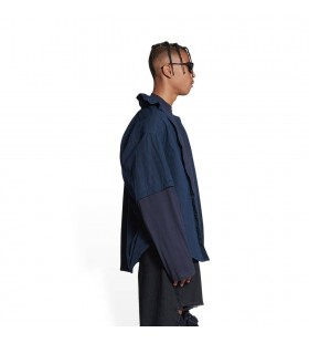Mannen Balenciaga Bb Pictogram Trompe L ' oeil-Shirts Dark Blue