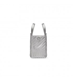 Mannen Balenciaga Auto Medium Oost-west Met Riem Gemetalliseerde Tassen Zilver