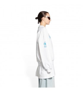 Vrouwen Balenciaga Wfp Regular Fit Hoodie-Wit