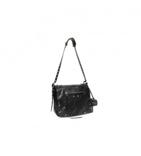 Men's Balenciaga Le Cagole Medium Messenger Crossbody Bags Black