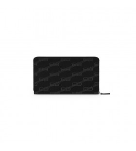 Miesten Balenciaga Allekirjoitus Continental Bb Monogram Päällystetty Canvas Lompakot Musta