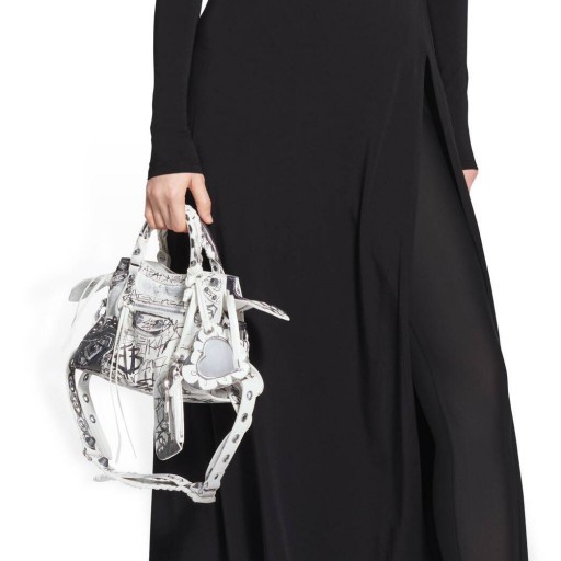 Femme Balenciaga Néo Cagole Xs Graffiti Sac à main Blanc