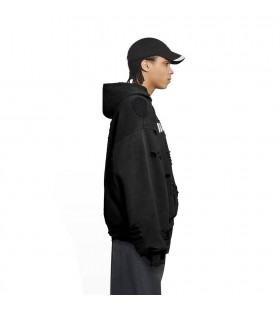 Des hommes Balenciaga Détruit à Capuche Noir