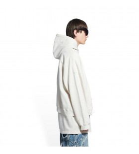 Des hommes Balenciaga Unité coupe Large Capuche Blanc