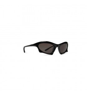 Femme Balenciaga Bat Rectangle Lunettes de soleil Noir