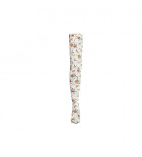 Femme Balenciaga Couteau 110mm Overknee Papier Écraser Imprimé Floral Bottes Blanc