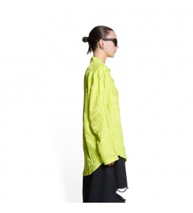 Femme Balenciaga Manuscrites Minimum Shirt Tops Jaune