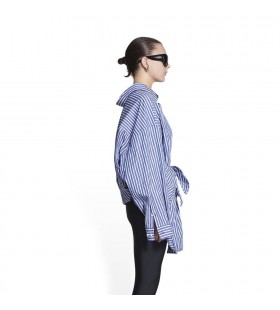 Femme Balenciaga Noué Shirt Tops Bleu