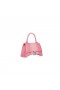 Women ' s Balenciaga Hourglass Kleine Krokodil Geprägte Handtasche Rosa