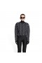Women ' s Balenciaga Mini-Allover Logo Sweater Strickwaren Schwarz